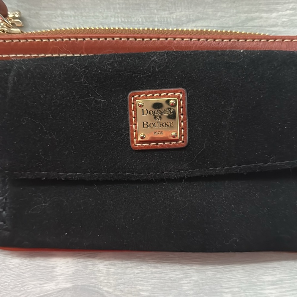 Dooney & Bourke black suede wristlet wallet. Never used. - Picture 2 of 8